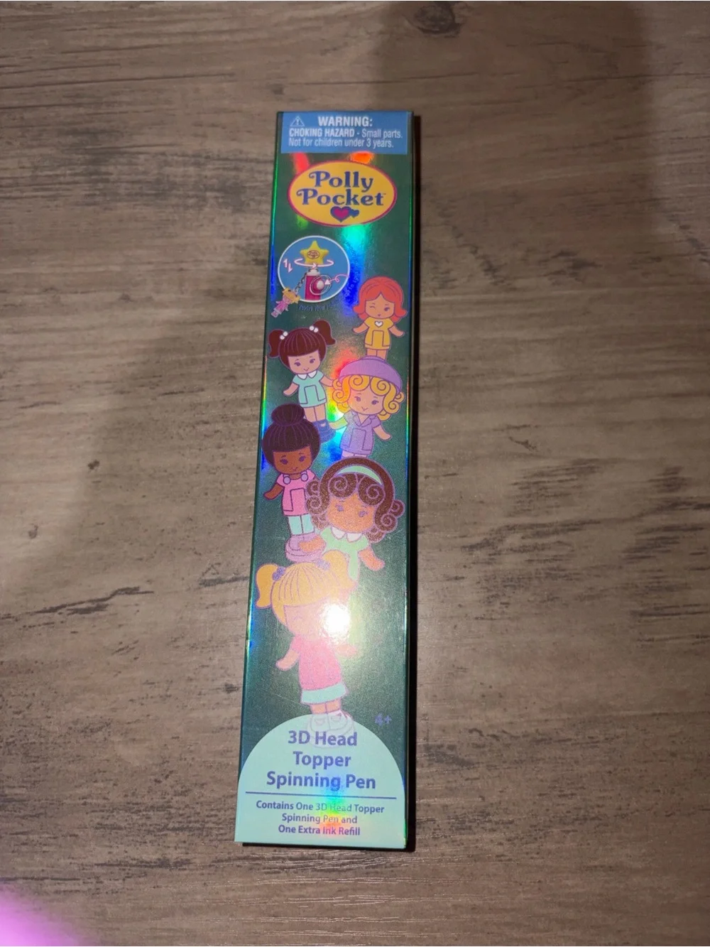 🆕💜 Polly Pocket 3D Head Topper Spinning Pen Mystery Blind Box NIB Mattel